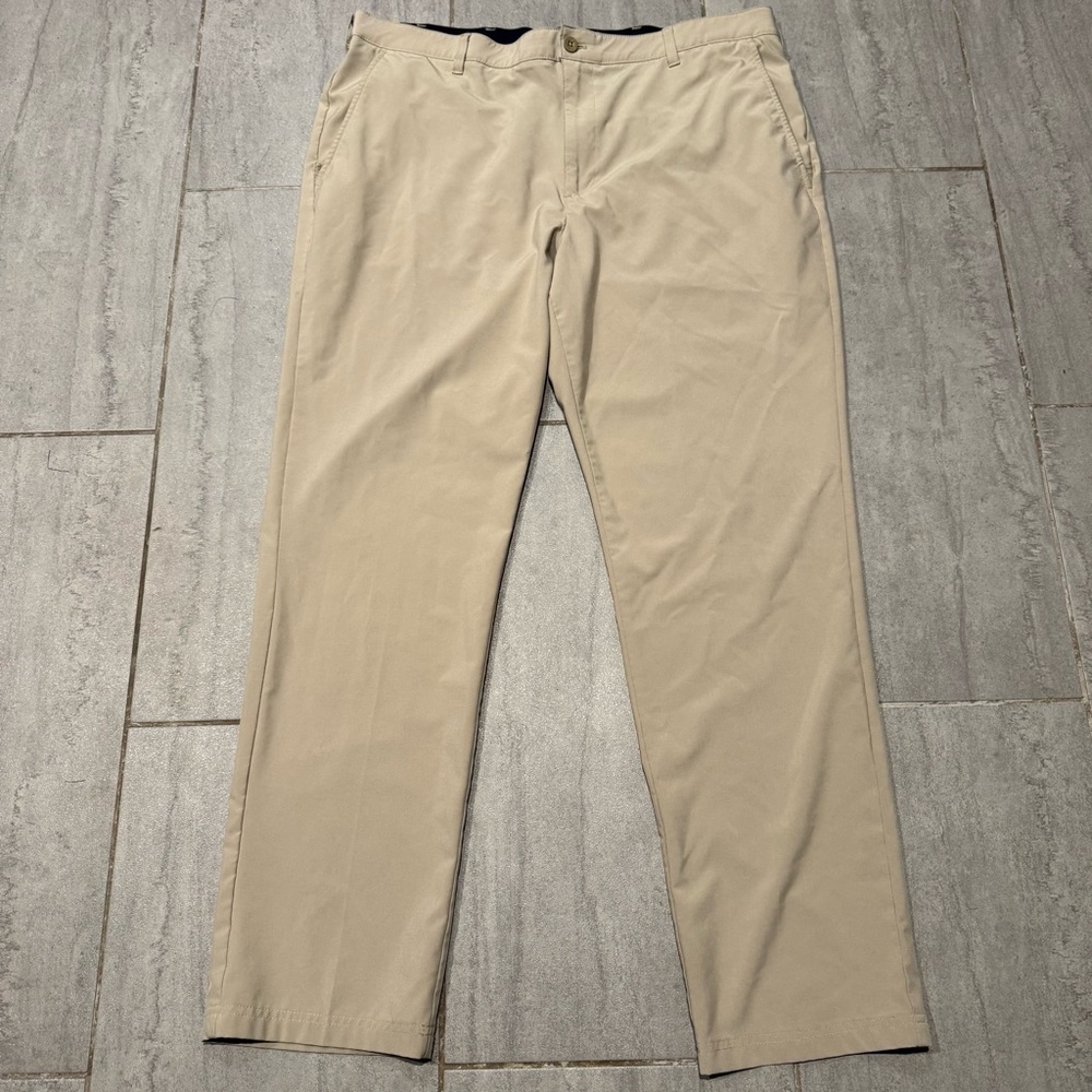 IZOD Golf Tan Khaki Straight Leg Ankle Sports Pants Size 40